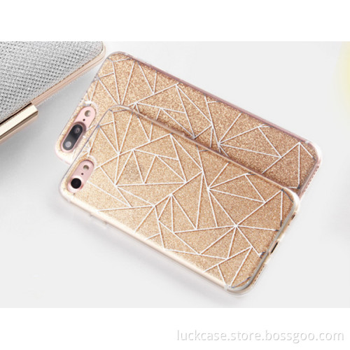 Design your Own Brand OEM high quality shiny tpu back cover for iphone 7/7plus
